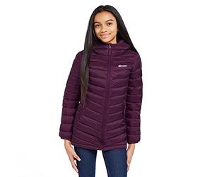 Berghaus Kids’ Longline Kirkhale Baffle Jacket with Stretch Binding to the Hood, Hem & Cuffs, Water Repellent & Insulated Winter Coat (UK, Age, 13 Years, Regular, Purple)