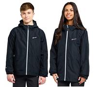 Berghaus Kids' Stokesley 3-in-1 Jacket with Fleece Midlayer, Hood & Reflective Detailing, Waterproof & Warm Raincoat for Boys & Girls (UK, Age, 14 Years, 15 Years, Regular, Black)