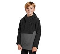 Berghaus Kids' Waterproof and Breathable Over The Head Smock Jacket, Kids' Mac, Kids' Rain Coat, Kids Cagoule, Travelling, Camping, Trekking Clothing (UK, Age, 11 Years, 12 Years, Regular, Black)