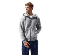 Berghaus Men's Logo Full Zip Hoodie | Added Warmth | Extra Comfortable Hoodie, Grey Marl Bci, M