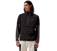 Berghaus male Wandermoor Wind Smock Hooded Jacket - L - Black Mix, Light Green,Black Mix