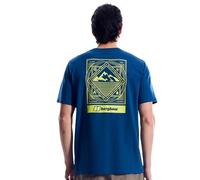 Berghaus Matrix Essential T Shirt Hale Navy Blue Backprint Cotton Tee Top