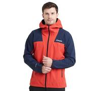 Berghaus Men’s Boreen Stretch Waterproof Jacket with Fully Adjustable Hood with Stiffened Peak, Breathable & Packable Technical Raincoat (UK, Alpha, L, Regular, Regular, Red)