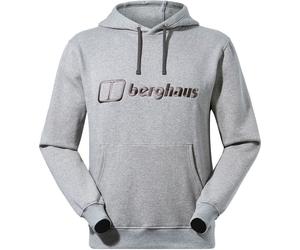 Berghaus Men's 2026 Logo Organic Cotton Pullover Hoody, Grey and Green, New, XXL