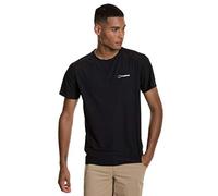 Berghaus Men's 24/7 Short Sleeve Crew Tech Baselayer T-Shirt | Moisture Wicking | Breathable Technical T-Shirt, Black/Black, M
