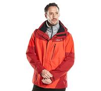 Berghaus Men's Arran Shell Jacket | Durable | Breathable Rain Coat, Volcano/Red Dahlia, S