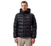 Berghaus Men's Ewden Insulated Extra Warmth Big Baffle Winter Padded Jacket | Hydroloft Insulation | Adjustable Insulated Jacket, Black/Black, XL