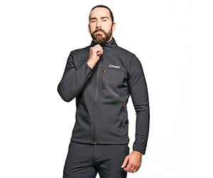 Berghaus Men's Ghlas 2.0 Windproof Softshell Jacket | Extra Warm | Adjustable Softshell Jacket, Black/Black, M