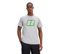 Berghaus Men's Glitched Blocks Tee, Grey Marl BCI, 2XL