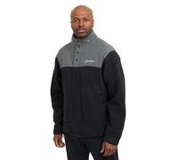 Berghaus Men's Holkham Half Zip Fleece, Borg Fleece Material, Quarter Length Button Fastening, 2 Zipped Pockets, Outdoor Adventure Wear (UK, Alpha, XXL, Regular, Regular, Grey/Black)