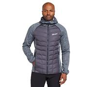 Berghaus Men's Kamloops Hybrid Jacket with Fixed Stretch Bound Hood, Fleece Jacket for Walking & Hiking, Outdoor Recreation Clothing (UK, Alpha, XXL, Regular, Regular, Grey)