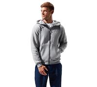 Berghaus Men's Logo Full Zip Hoodie | Added Warmth | Extra Comfortable Hoodie, Grey Marl Bci, XL