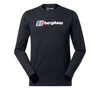 Berghaus Men's Organic Big Classic Logo Long Sleeve T-Shirt, Black, 2XL