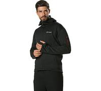 Berghaus Men's Pravitale Mountain 2.0 Performance Hooded Fleece Jacket | Extra Warmth | Smart Fit Fleece Full Zip Hoodie, Carbon/Black, L