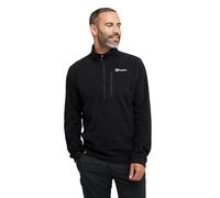 Berghaus Men's Prism Micro Polartec Fleece Half Zip Jacket Fleece Half Zip, Black/Black, L