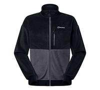 Berghaus Men's Retrorise Fleece Jacket, Added Warmth, Extra Comfortable, Jet Black/Grey Pinstripe, L