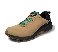 Berghaus Men's Revolute Active Walking Hiking Trail Shoes | Waterproof | Breathable | Durable | Vibram Rubber Sole, Natural/Turquoise, 8 UK