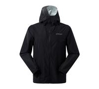 Berghaus Men's Deluge Pro Waterproof Shell Jacket | Adjustable | Durable Coat | Rain Protection Waterproof Jacket, Black/Black, M