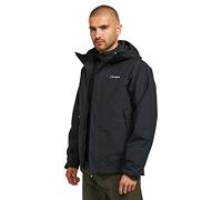 Berghaus Men's Stormcloud Prime 3-in-1 Waterproof Jacket with Adjustable Hood and 2 Zipped Pockets, Men's 3-in-1 Jacket, Men's Raincoat, Walking, Trekking, and Hiking Clothing, Black, XL