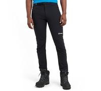Berghaus Men's Trail-Explorer Pants with Four-Way Stretch & Abrasion-Resistant Softshell Fabric, Water Repellent Walking & Hiking Trousers (UK, Waist & Inseam, 30, 32, Black)