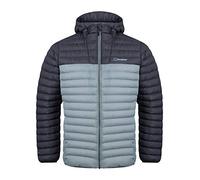 Berghaus Men's Vaskye Synthetic Insulated Jacket | Extra Warm | Durable Coat | Puffer Jacket | Lightweight Design Insulated Jacket, Monument/Grey Pinstripe, 2XL