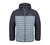Berghaus Men's Vaskye Synthetic Insulated Jacket | Extra Warm | Durable Coat | Puffer Jacket | Lightweight Design Insulated Jacket, Monument/Grey Pinstripe, XL