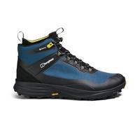 Berghaus Men's VC22 Multisport Gore-Tex Waterproof Mid Walking Hiking Boots | Durable | Waterproof | Breathable | Gore Tex | Vibram, Jet Black/Hale Navy/Corn Husk, 7 UK