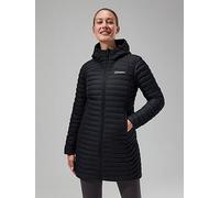 Berghaus Women's Nula Synthetic Insulation Padded Warm Long Jacket | Water Resistant | Puffer Insulated Jacket, Black/Black, 8