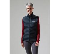 Berghaus Women's Nula Micro Synthetic Insulated Padded Vest Gilet Body Warmer | Water Repellent | Lightweight, Black/Black, 16