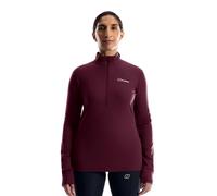 Berghaus Theralite Half Zip Women's Tech Top | UK M in Burgundy