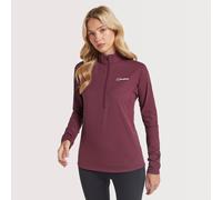 Berghaus Theralite Half Zip Women's Tech Top | UK S in Burgundy