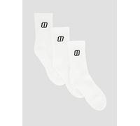 Berghaus Unisex Everyday 3Pack Socks, White, Size L-Xl, Men White