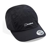 Berghaus Unisex Inflection Waterproof Cap | Adjustable Peaked Cap, Black/Black, One Size