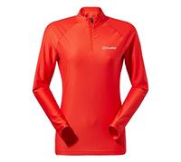Berghaus Women's 24/7 Half Zip Long Sleeve Tech Baselayer T-Shirt, Orange, 8