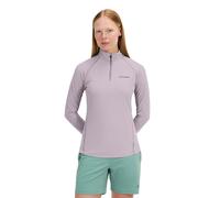 Berghaus Womens 24/7 Half Zip Tech Baselayer | Moisture Wicking Breathable Long Sleeve T-Shirt, Cloud, 10 EU