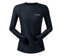 Berghaus Women's 24/7 Long Sleeve Crew Tech Baselayer T-Shirt, Black, 10
