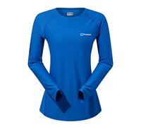 Berghaus Women's 24/7 Long Sleeve Crew Tech Baselayer T-Shirt, Blue, 18