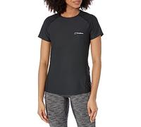 Berghaus Women's 24/7 Short Sleeve Crew Tech Baselayer T-Shirt | Moisture Wicking | Breathable Technical T-Shirt, Black/Black, 16