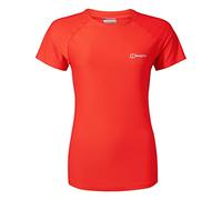 Berghaus Women's 24/7 Short Sleeve Crew Tech Baselayer T-Shirt, Orange, 8