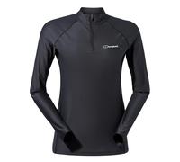 Berghaus Women's 24/7 Half Zip Long Sleeve Tech Baselayer T-Shirt, Black, 18