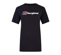 Berghaus Women's Boyfriend Big Classic Logo Short Sleeve Tee T-Shirt, Black, 14
