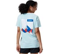 Berghaus Womens Boyfriend Dolomites Mountain Short Sleeve Tee: Iced Aq