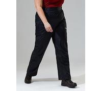Berghaus Deluge Waterproof Breathable Overtrousers | Durable | Comfortable Rain Pants Trousers, Black/Black, 16 31