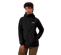 Berghaus Deluge Pro 3.0 Shell Rain Jacket | Breathable Coat | Durable | Waterproof | Adjustable Jacket, Black/Black, 16