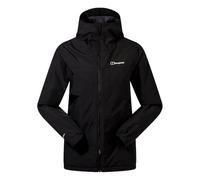 Berghaus Women's Deluge Pro 3.0 Insulated Rain Jacket | Breathable Coat | Durable | Waterproof Waterproof Jacket, Black/Black, 20