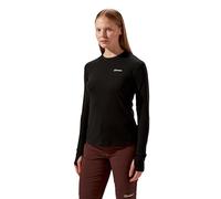 Berghaus Women's Ivyhill Crew Long Sleeve T-Shirt, Black/Black, 8