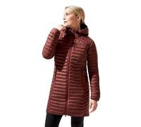Berghaus Women's Nula Micro Synthetic Insulated Padded Jacket Long Coat | Durable Design | Water Resistant | Puffer Jacket, Burgundy Fawn, 8