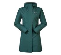 Berghaus Women's Omeara Long Length Waterproof Shell Jacket | Adjustable Fit | Two-Way Zip Waterproof Jacket, Peak, 8
