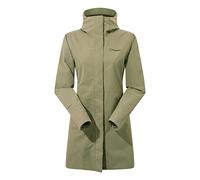 Berghaus Women's Omeara Long Length Waterproof Shell Jacket, Durable, Breathable Rain Coat, Oil Green/Deep Depths, 18