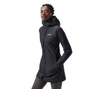 Berghaus Women's Omeara Long Length Waterproof Shell Jacket, Durable, Breathable Rain Coat, Black, 14